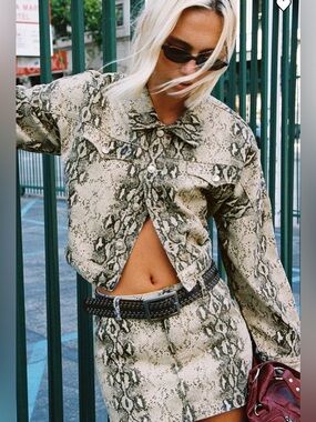 Princess Polly Snake Skin Mini Skirt